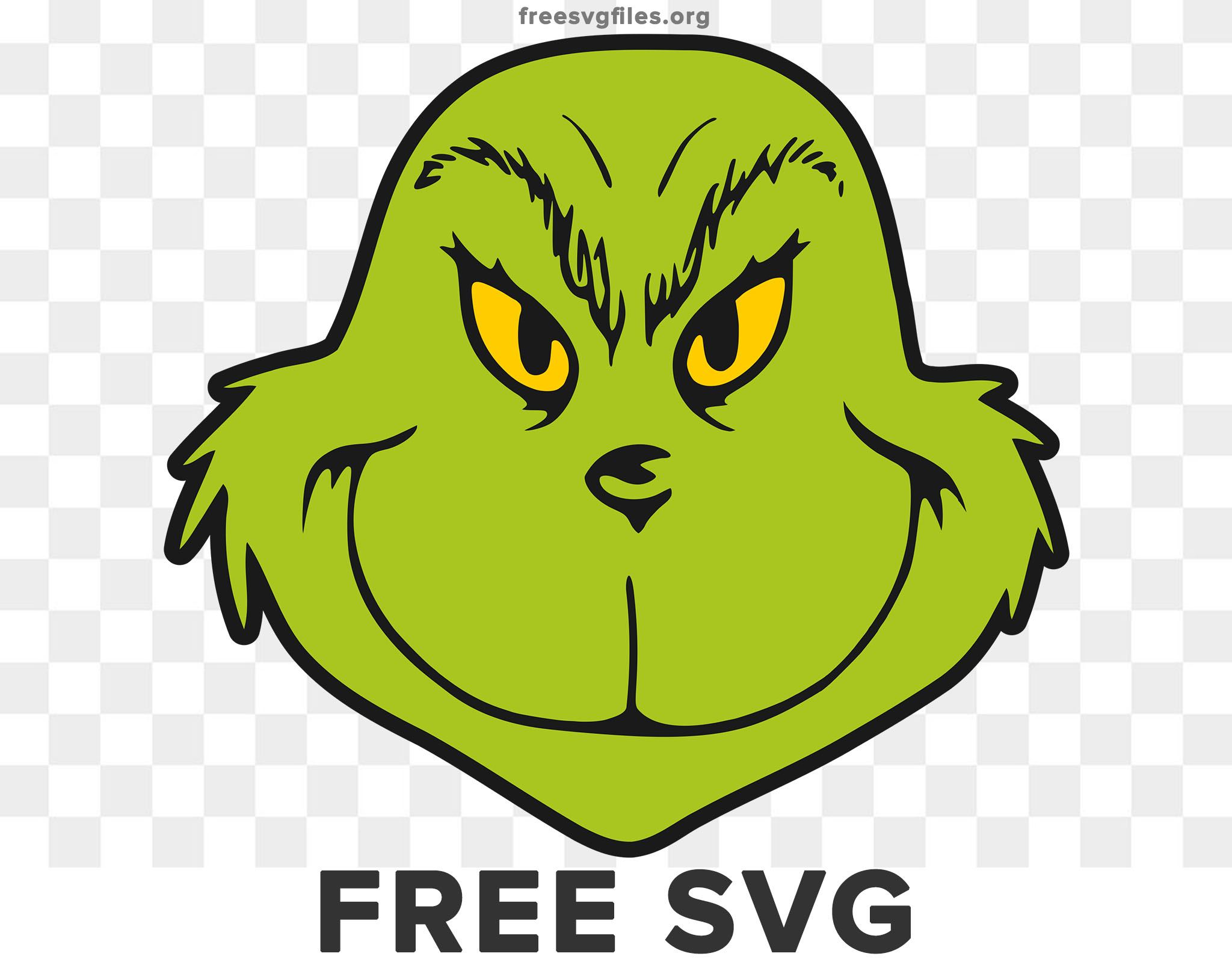 free grinch face svg - download for free